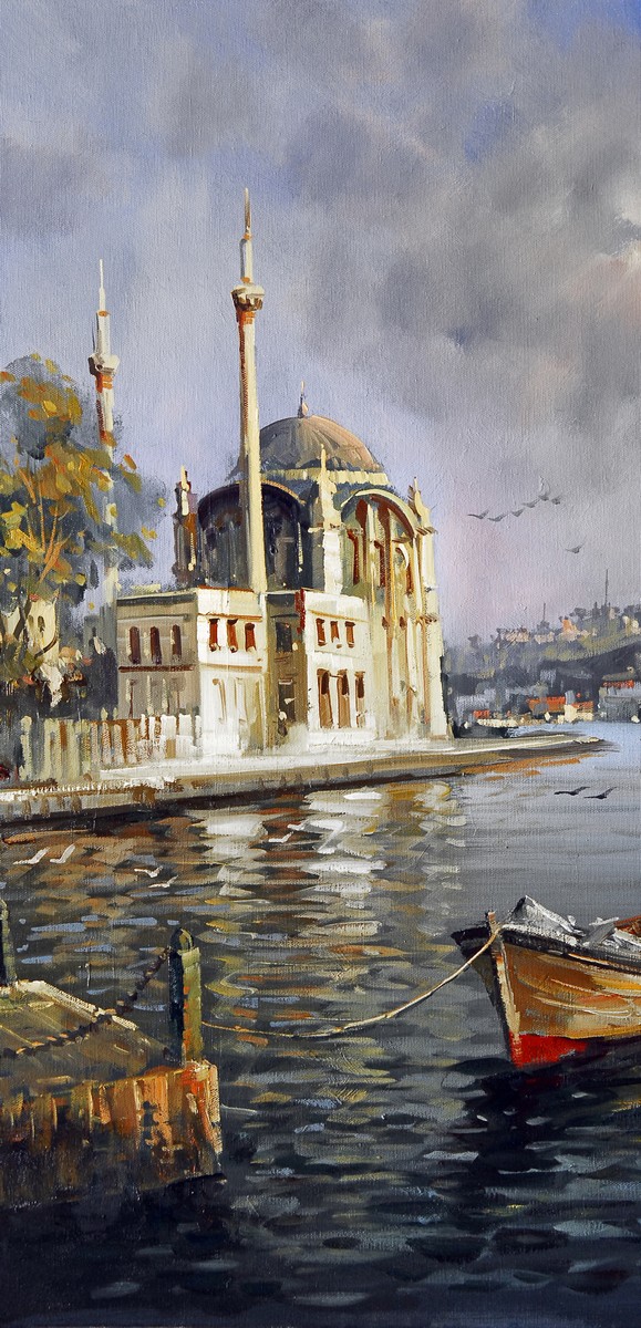 Ortaköy Camii ve suda uzun yansımalar